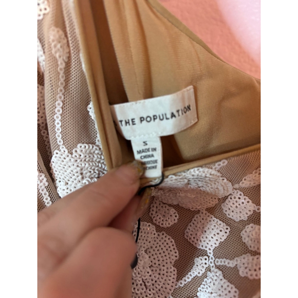 Women's The Population Dress, White, Size S - Picture 6 of 8